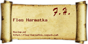 Fles Harmatka névjegykártya